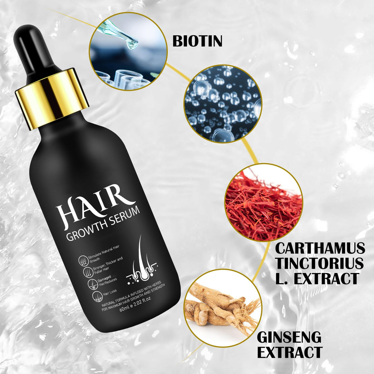Hair Growth Oil & Derma Roller Kit – 0.25mm Scalp Care Set for At-Home Use